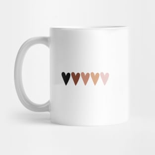 Small hearts, skin tones, black lives matter Mug